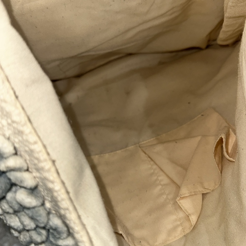 Bohemian Cream and Gray Tote Bag - Picture 4 of 5